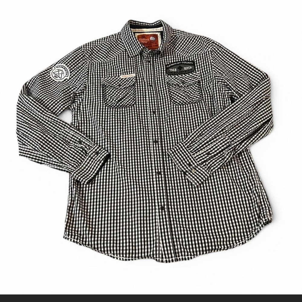 Black and White Checkered Men's Shirt